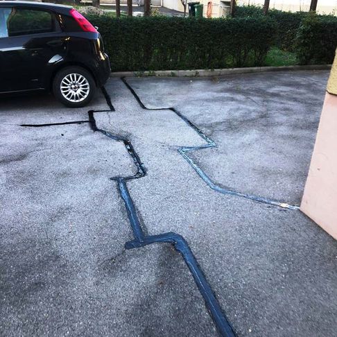 Straßenreparatur