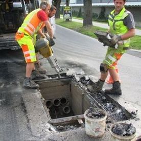 Einbau einer Flächenabdeckung